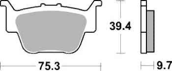 Brzdové destičky Brembo zadní HONDA TRX 450R rok 04-12