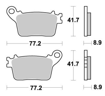 Brzdové destičky Brembo zadní HONDA CBR 1000 RR SP rok 14-19