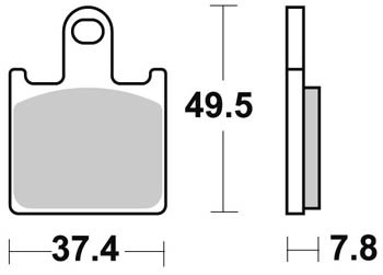 Brzdové destičky MR3 přední KAWASAKI ZZR 1400 (ZX14) rok 06-19