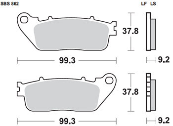 Brzdové destičky MR3 zadní HONDA VFR 800 FI VTEC rok 14-19