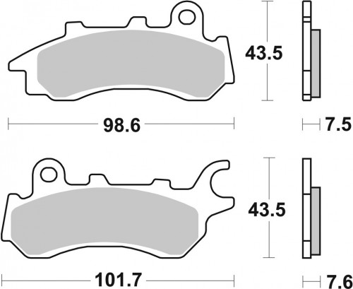 Brzdové destičky SBS přední HONDA CB 125 F rok 17-21